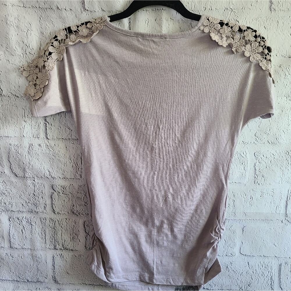 Bermini Beautiful Girls Bedazzled Lace Sleeve T-Shirt SZ XS - Picture 3 of 12